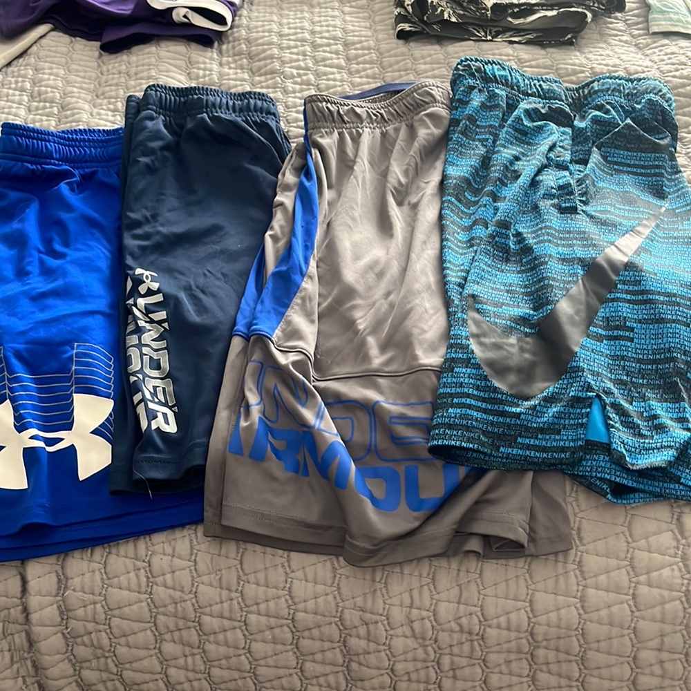 Set of under armor and Nike youth extra large shorts